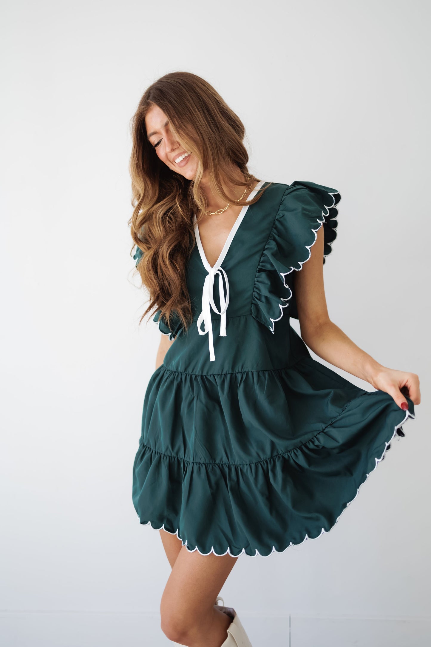 Paisley Dress - Hunter Green - FINAL SALE