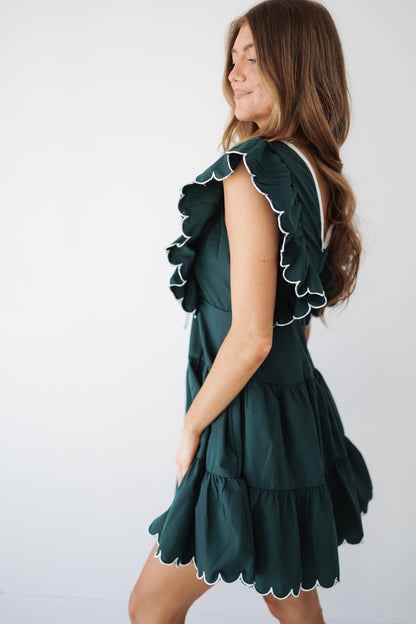 Paisley Dress - Hunter Green - FINAL SALE