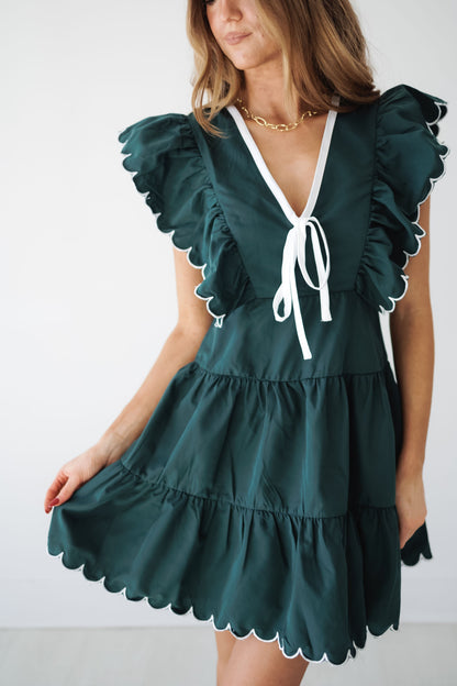 Paisley Dress - Hunter Green - FINAL SALE